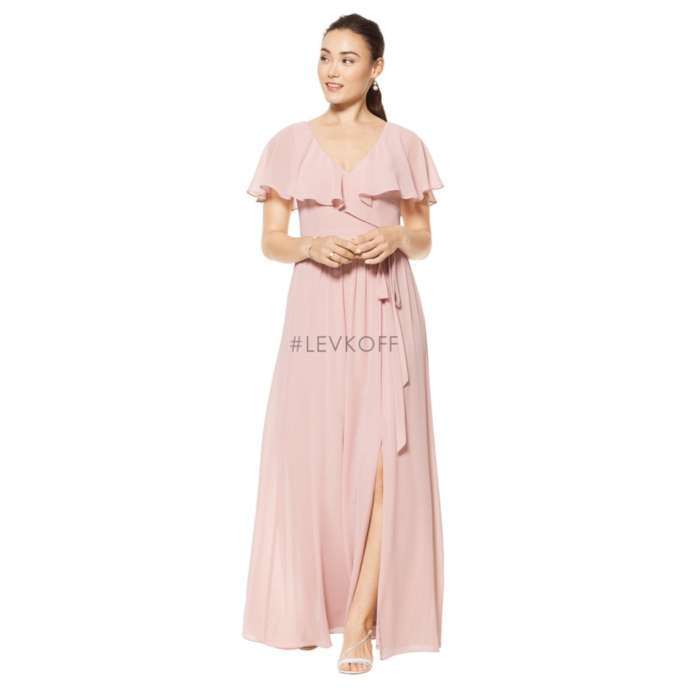 Bill Levkoff Light Pink Bridesmaid Dress